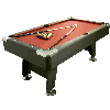 Pro American Deluxe 6' Pool Table with Red Cloth
