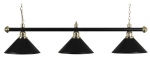 Brass Lamp Set with 3 Black Shades (3274.001)