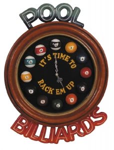 ''Rack 'Em Up'' 3D Clock (3927.201)