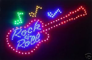 Guitar Rock LED Wall Sign