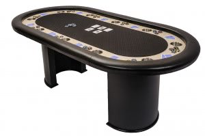 10 Person Premium Poker Table with Arc Legs (PR10-B/W)