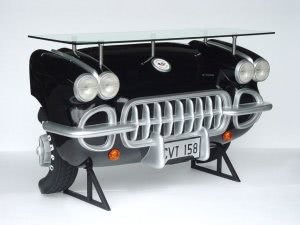 Corvette Car Bar with Glass Top 