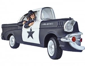 Blue Brothers Police Car Wall Mount 
