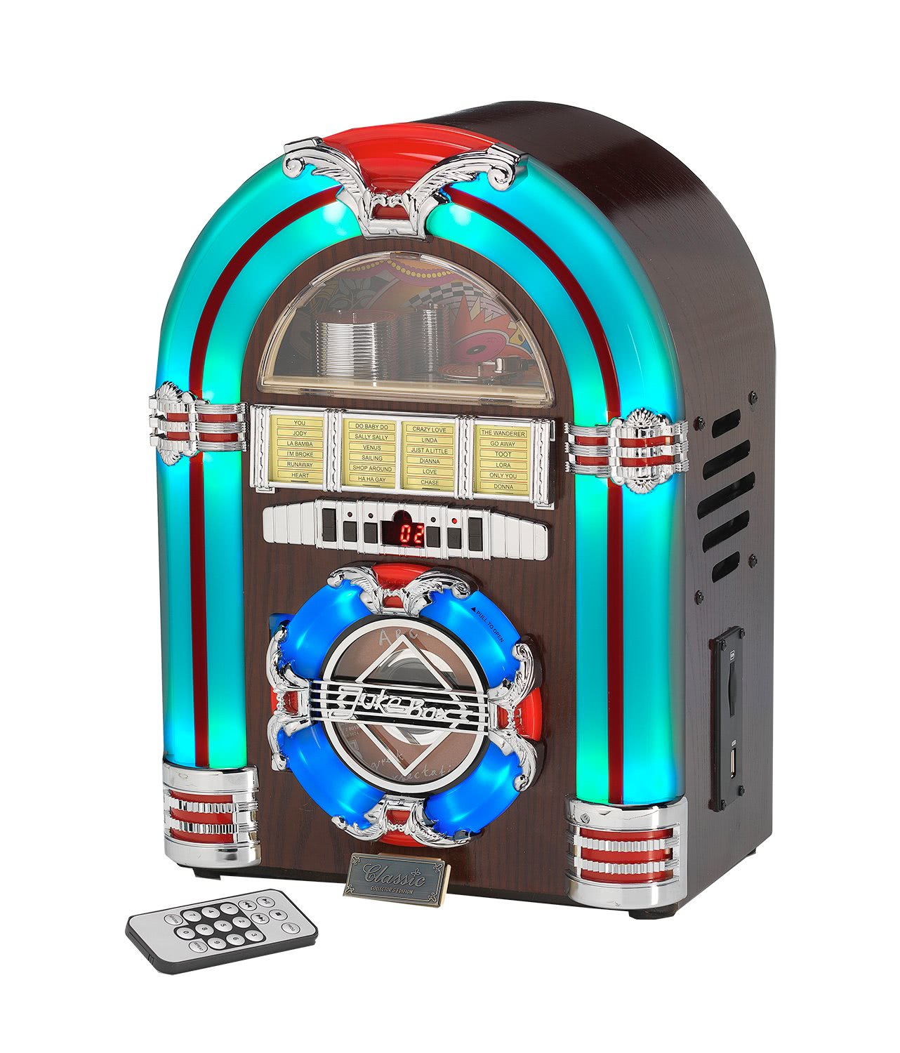 Steepletone Classic Rock Mini Replica Jukebox Liberty Games