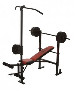 Competitor Barbell Bench with Lat Tower & 36kg Weight Set (WM205)
