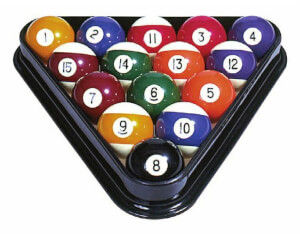 Black Plastic Triangle for 15 Billiard Balls (2'' Diameter)