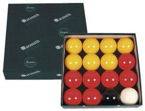 Aramith 2 1/4'' (57mm) Red & Yellow Pool Ball Set (255.400)