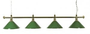 Brass Lamp Set with 4 Green Shades (3274.050)