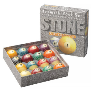 Aramith 2 1/4'' (57mm) Stone Collection Pool Ball Set 