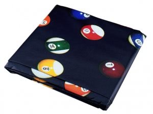 Fitted Pool Table Cover with Pool Ball Pattern