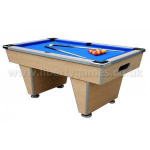 Slimline Club Slate Bed Pool Table