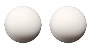 Set of 11 White Plastic Football Table Balls (34mm)