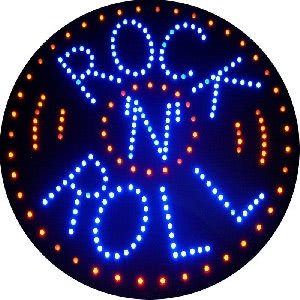Rock 'N' Roll LED Wall Sign