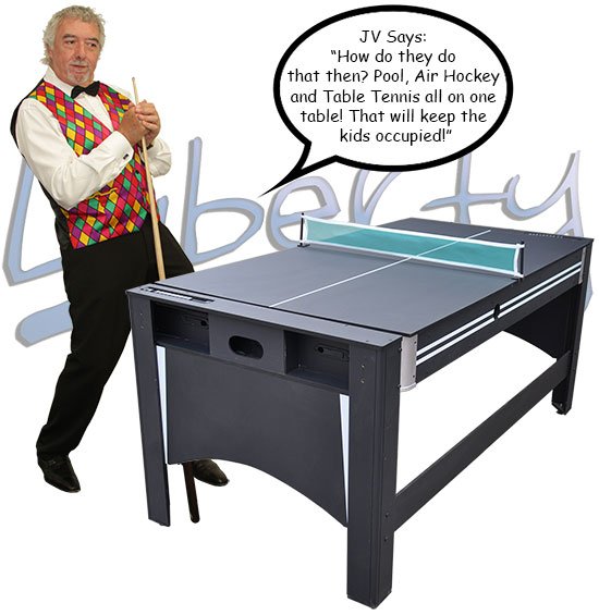 John Virgo with Strikeworth 4-in-1 Multigame Table