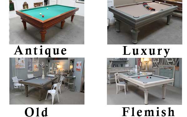 Patinated finishes for Toulet oak pool tables