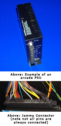PSU and JAMMA Connector