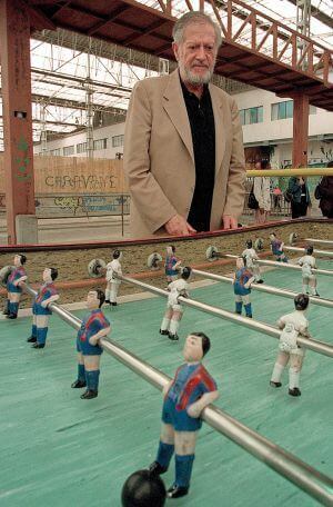 Alejandro Finisterre and foosball table