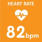 icon showing the heart rate measured during a game