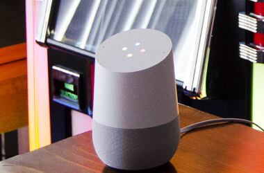 The Google Home in an automated games room