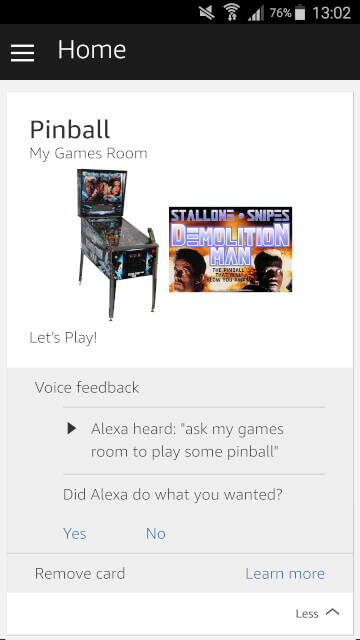 Alexa app screenshot