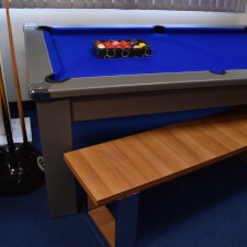 Avant Garde 2.0 Slate Bed Pool Dining Table in our showroom
