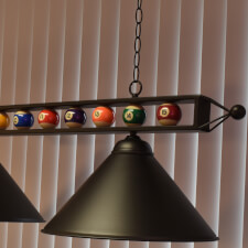Pureline Pool Ball Designer Lighting Bar in our showroom