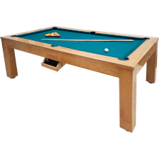 The Precision 7ft Solid Oak Slate Bed Pool Dining Table