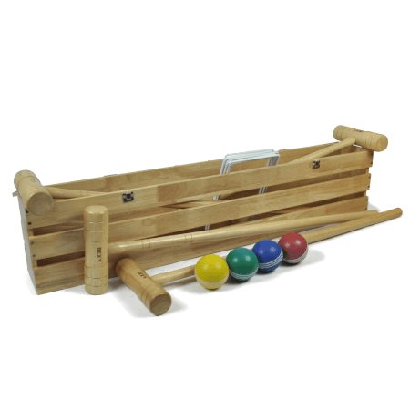 Croquet Pro 4-Mallet Set in Wooden Box