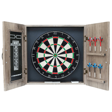 Strikeworth Premium Bristle Dartboard & Cabinet