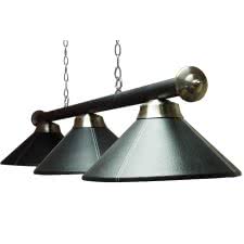 Black Leather Lamp Set with 3 Leather Shades