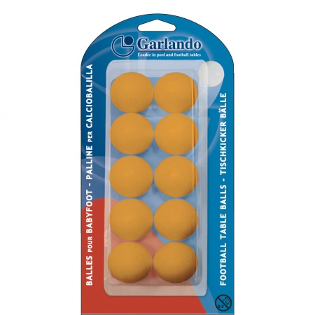 Garlando Orange 10 X Standard Football Table Balls (33.1Mm)