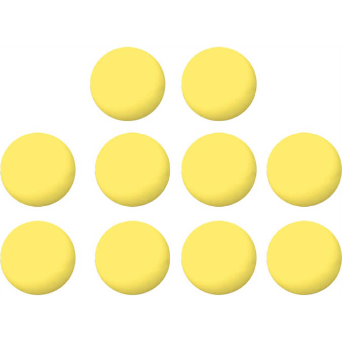 Garlando Set of 10 Yellow Table Football Balls (33.1mm)