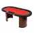  9 Person Casino Poker Table with Dealer Position - Red Top (SB9-RED)