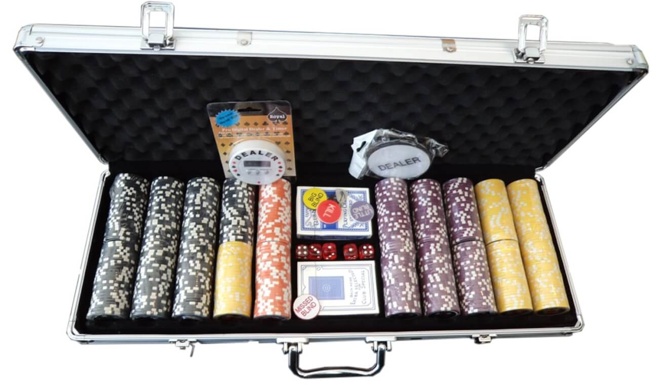 World Poker Club 500 Piece Numbered Poker Chip Set - 11.5g