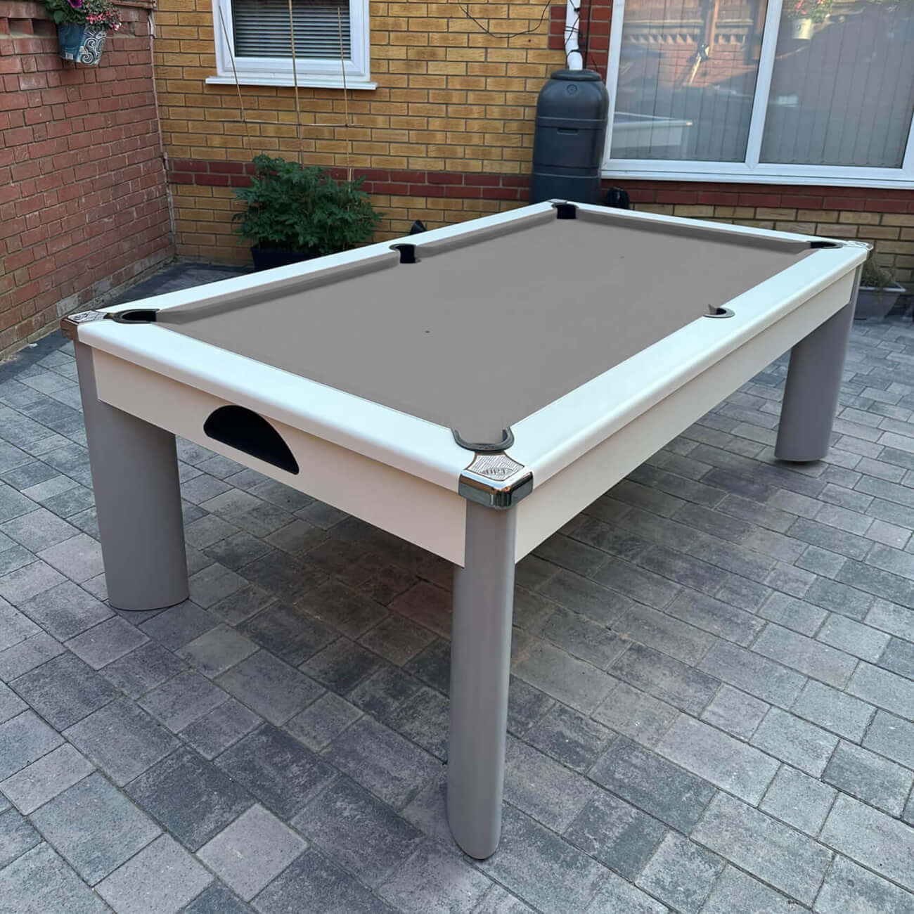 Fusion Outdoor/Indoor 7ft Slate Bed Pool Dining Table