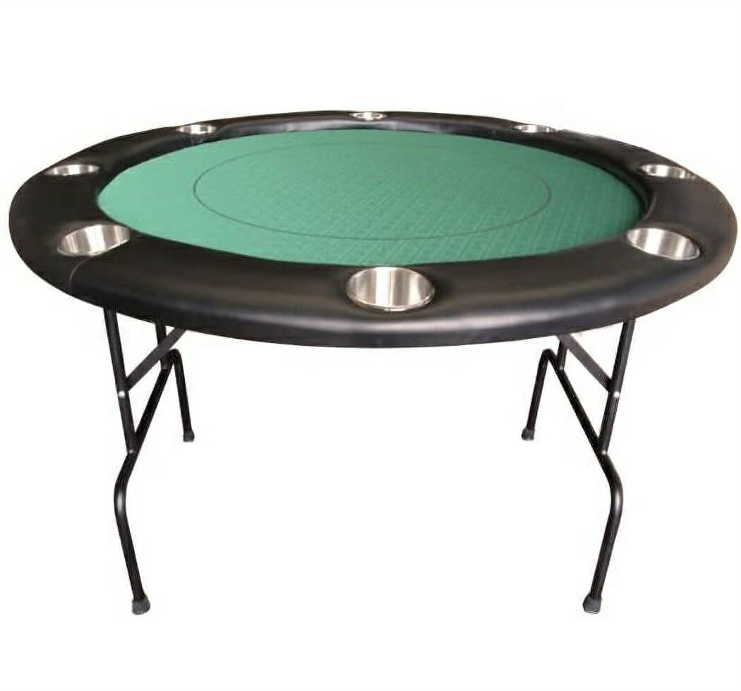 Round Poker Table with Folding Metal Legs Liberty Games