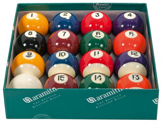 Aramith Premier 2 1/4'' Spots & Stripes Pool Ball Set
