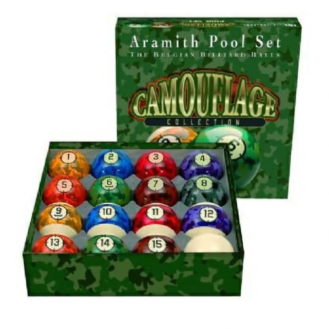 Aramith 2 1/4'' (57.2mm) Camouflage Pool Ball Set