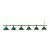 Brass Lighting Bar with 6 Green Lamp Shades (3274.600)