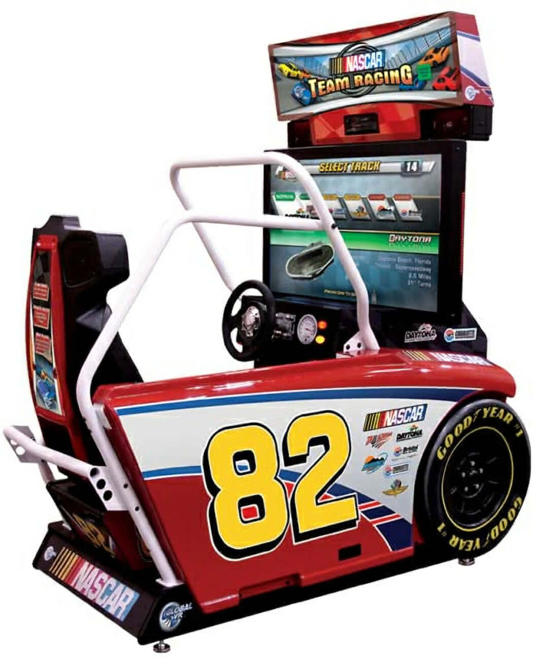 Global VR Nascar Team Racing Deluxe Arcade Machine Liberty Games