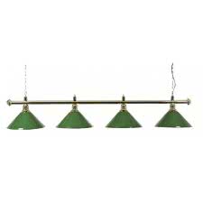 Brass-Effect Lamp Set with 4 Green Shades (3274.050)