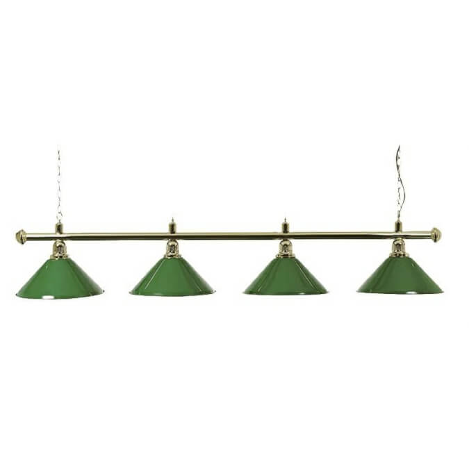 Brass-Effect Lamp Set with 4 Green Shades (3274.050)