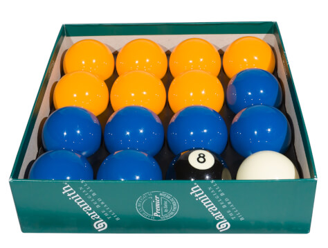 Aramith Premier 2'' (50.8mm) Blue & Yellow Pool Ball Set 
