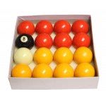 Competition 2 1/4'' (57mm) Red & Yellow Pool Ball Set 