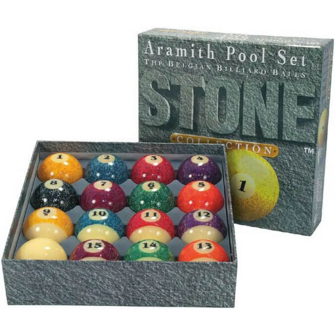 Aramith 2 1/4'' (57mm) Granite Collection Pool Ball Set 