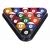 2 1/16'' Black Plastic Triangle for 15 Billiard Balls (47-0700-3)