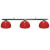 Nostalgia Chrome-Effect Lamp Set with 3 Bowl Shades