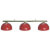 Nostalgia Brass-Effect Lamp Set with 3 Bowl Shades