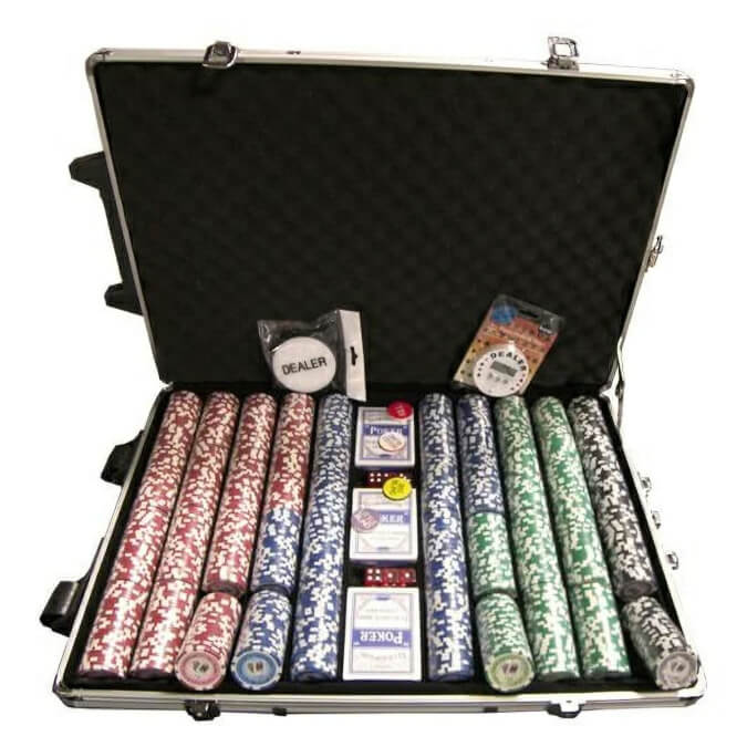 Tournament Pro 1000pc Numbered Poker Chip Set 