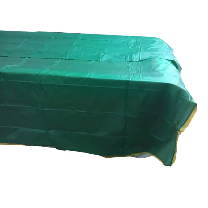Deluxe Green Table Cover with Gold Coloured Fringe